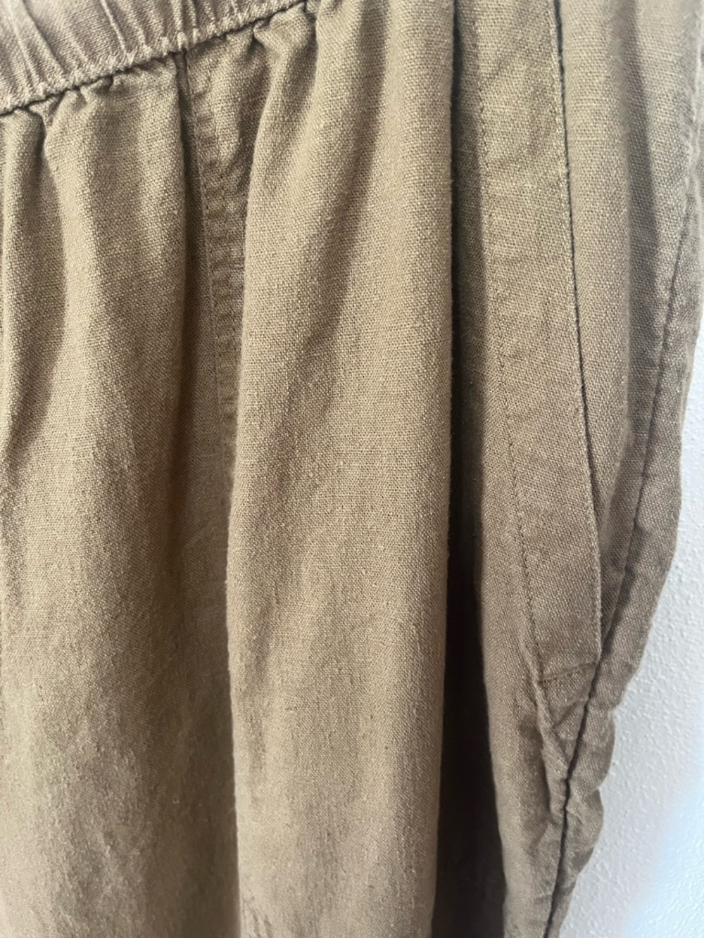 universal thread brown linen blend straight leg crop pant xl - Picture 4 of 7